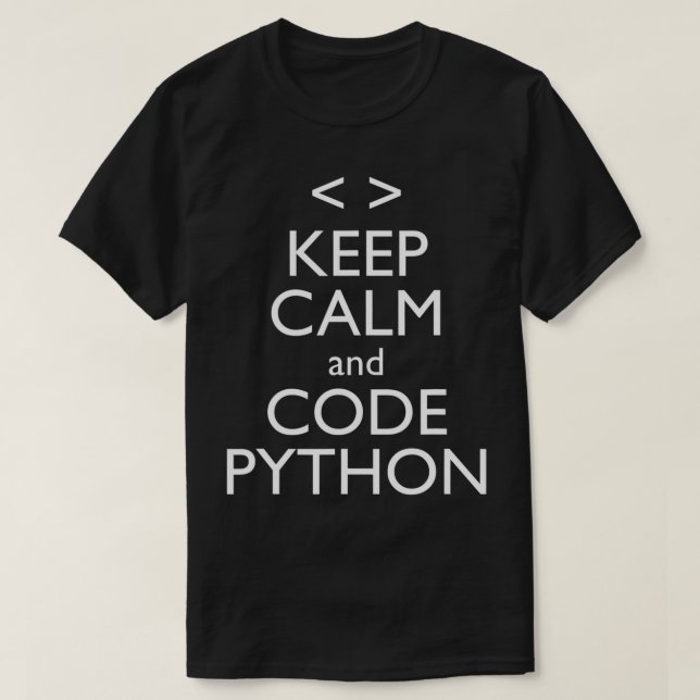 Calm und Code Python Coder behalten T-Shirt (Design vorne)