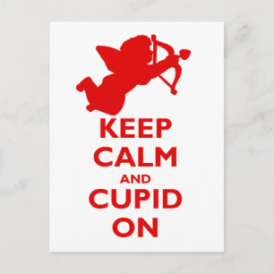 Calm und Cupid On behalten Postkarte