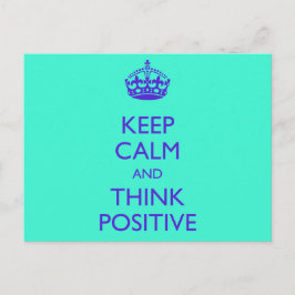 CALM UND DENKPOSITIV behalten Postkarte