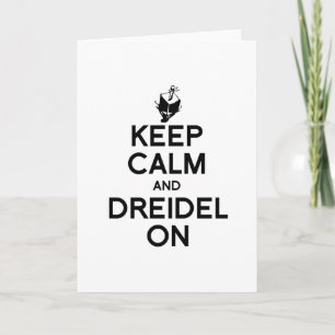 CALM UND DREIDEL AUF -.pnng behalten Feiertagskarte