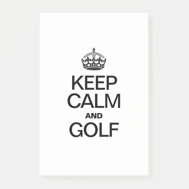 CALM UND GOLF behalten Post-it Klebezettel (Vorderseite)