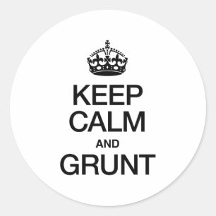 CALM UND GRUNDSTÜCKE behalten Runder Aufkleber