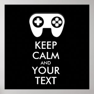 CALM UND IHREN TEXT behalten - Game-Pad Poster