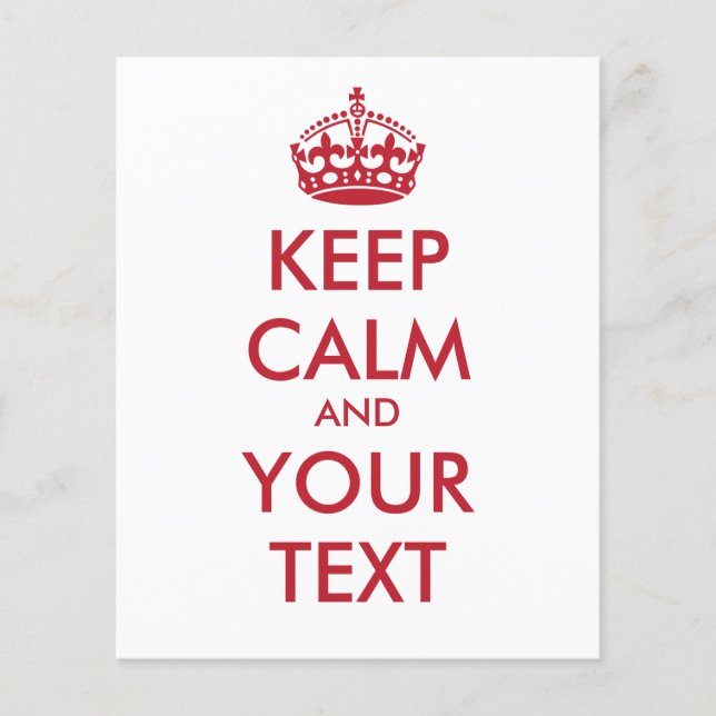 CALM und IHRER TEXT behalten (Vorderseite)