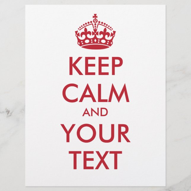 CALM und IHRER TEXT behalten Flyer (Vorne)