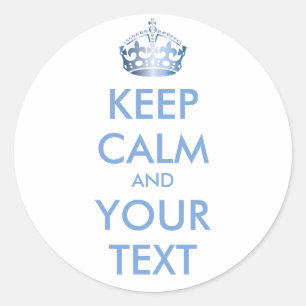 CALM und IHRER TEXT behalten - Hintergrund ändern Runder Aufkleber
