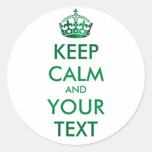 CALM und IHRER TEXT behalten - Hintergrund ändern Runder Aufkleber