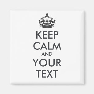 CALM und IHRER TEXT behalten - personalisierter Te Magnet