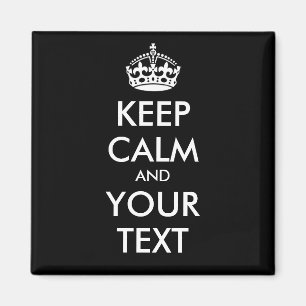 CALM und IHRER TEXT behalten - personalisierter Te Magnet