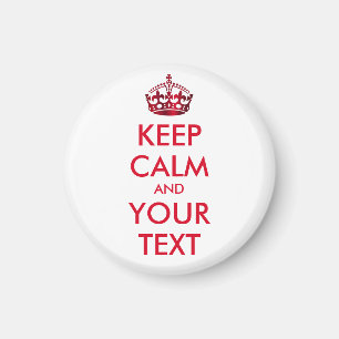 CALM und IHRER TEXT behalten - personalisierter Te Magnet