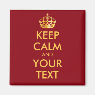 CALM und IHRER TEXT behalten - personalisierter Te Magnet