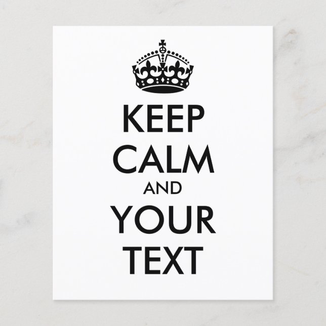 CALM und IHRER TEXT behalten - schwarz (Vorderseite)