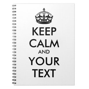 CALM und IHRER TEXT behalten - schwarz Notizblock