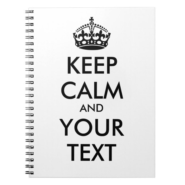 CALM und IHRER TEXT behalten - schwarz Notizblock (Vorderseite)