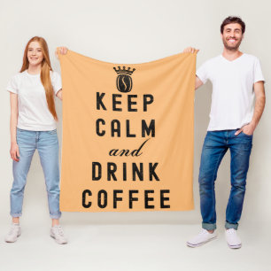 CALM UND KAFFEE behalten - KAFFELOVER Fleecedecke