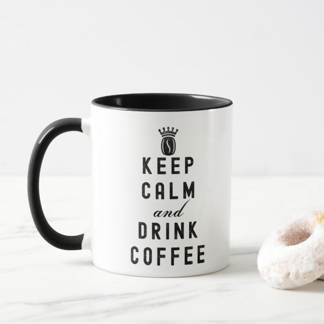 CALM UND KAFFEE behalten - KAFFELOVER Tasse (Mit Donut)