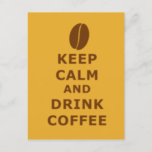 CALM UND KAFFEE behalten Postkarte