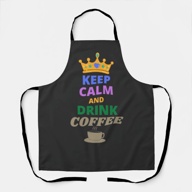 CALM UND KAFFEE behalten Schürze (Vorderseite)