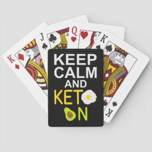 Calm und Keto zu einem lustigen Zitat behalten Spielkarten