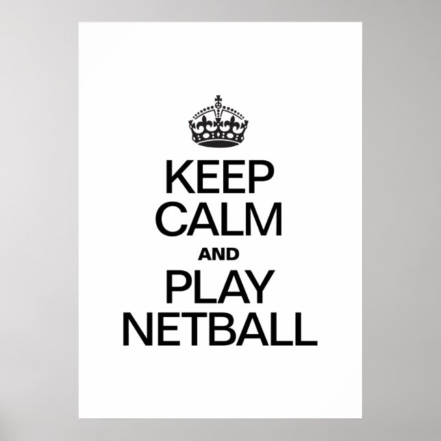 CALM UND NETBALL behalten Poster (Vorne)