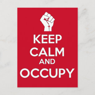 Calm und Occupy behalten (Version 2) Postkarte
