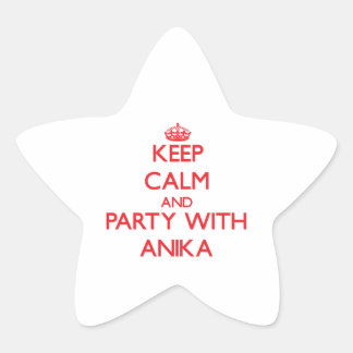Calm und Party mit Anika behalten Stern-Aufkleber