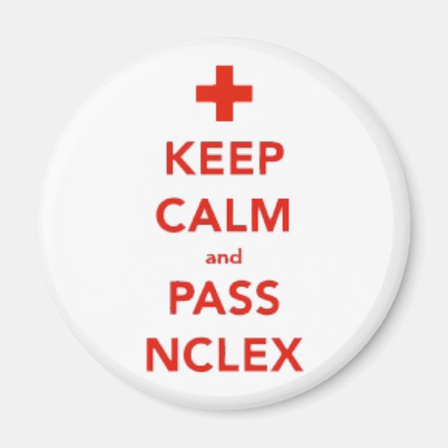 Calm und Pass NCLEX Magnet behalten (Vorne)