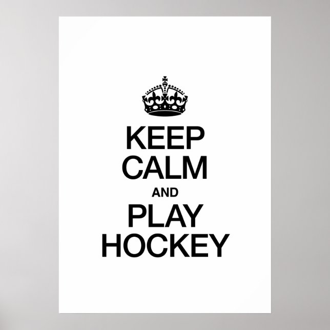 CALM UND PLAY HOCKEY behalten Poster (Vorne)