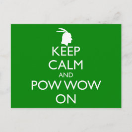 CALM UND POW WOON behalten Postkarte