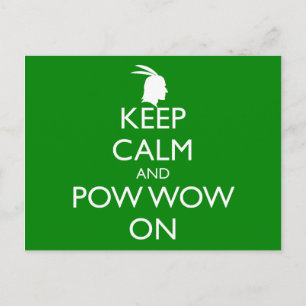 CALM UND POW WOON behalten Postkarte