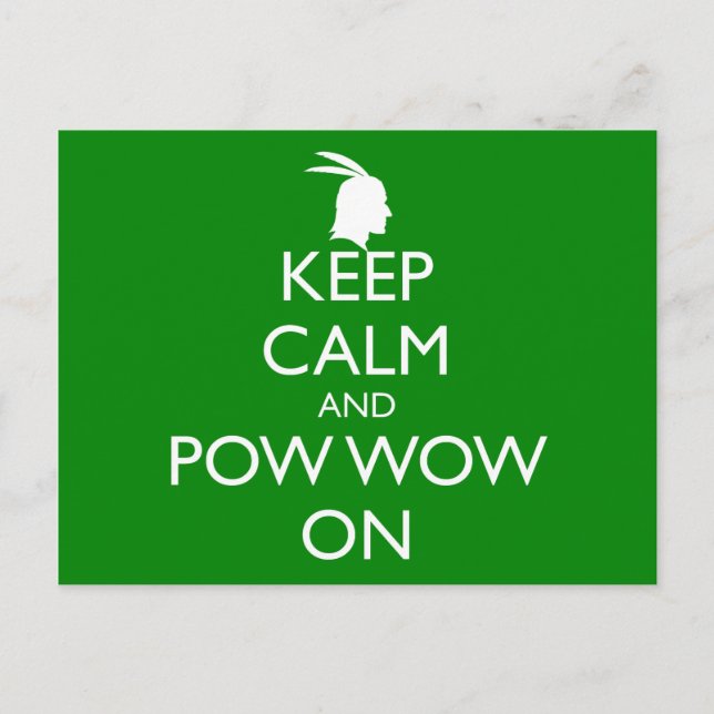 CALM UND POW WOON behalten Postkarte (Vorderseite)