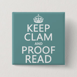 Calm und Proofread (stumm) behalten (beliebig) Button