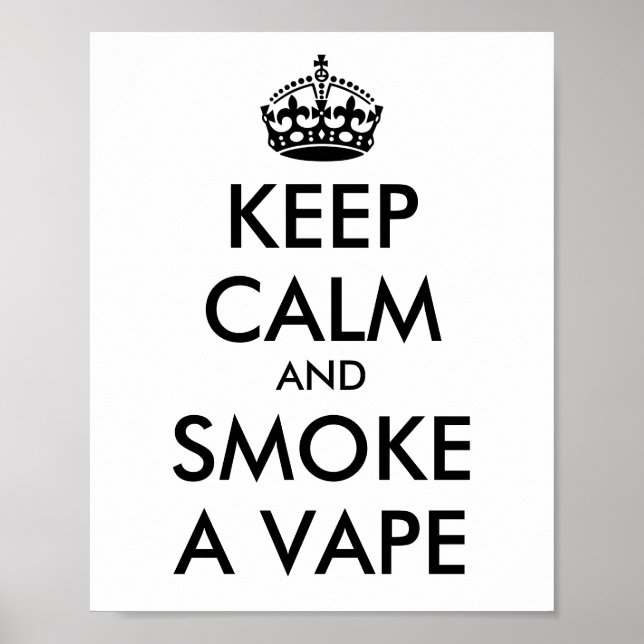 CALM und RAUCHEN ALS VAPE behalten - Hintergrund ä Poster (Vorne)