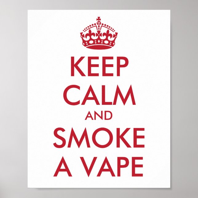 CALM und RAUCHEN ALS VAPE behalten - Hintergrund ä Poster (Vorne)