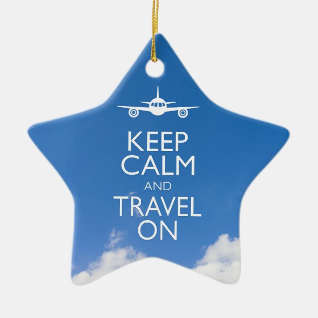 CALM UND REISE behalten Keramikornament (Vorne)