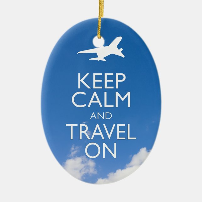 CALM UND REISE behalten Keramikornament (Vorne)