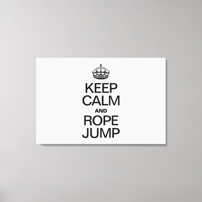 CALM UND ROPE-JUMP behalten Leinwanddruck (Vorderseite)
