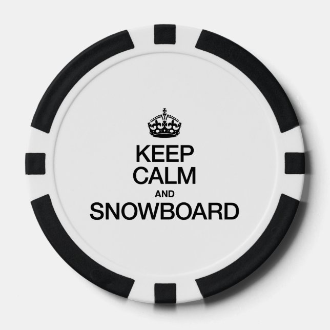 CALM UND SNOWBOARD behalten Pokerchips (Vorderseite)
