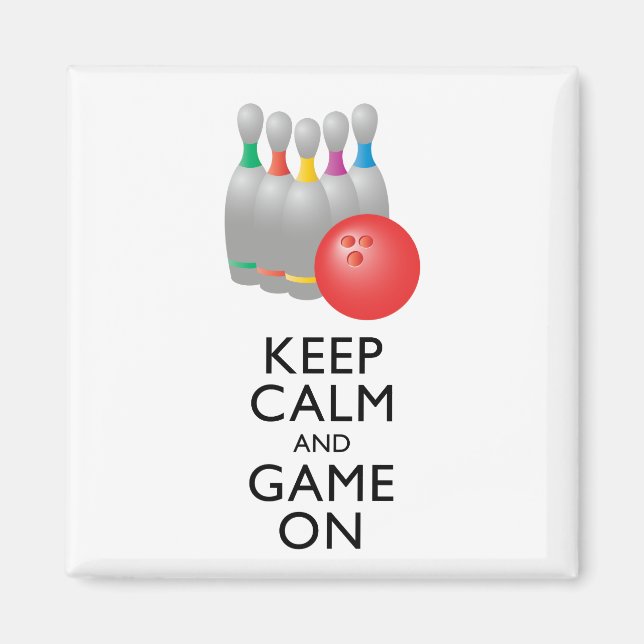 CALM UND SPIEL behalten - Bowling Magnet (Vorne)