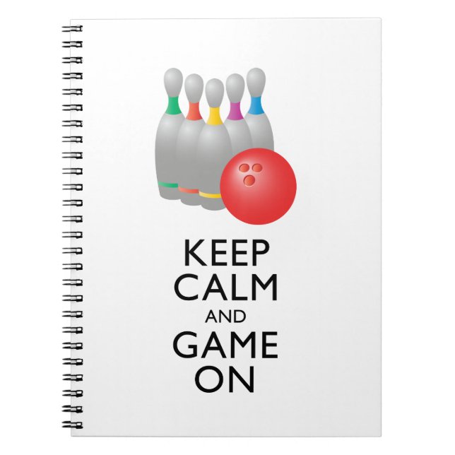 CALM UND SPIEL behalten - Bowling Notizblock (Vorderseite)