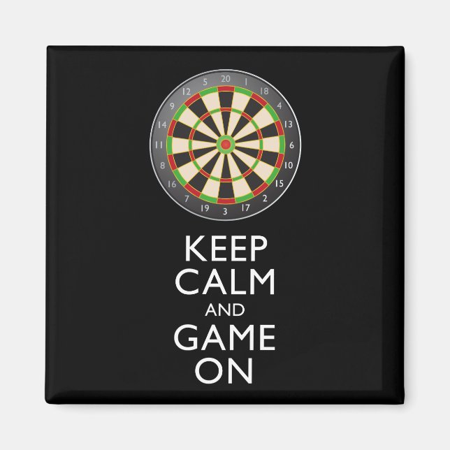 CALM UND SPIEL behalten - Dart Board Magnet (Vorne)