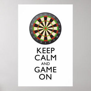 CALM UND SPIEL behalten - Dart Board Poster