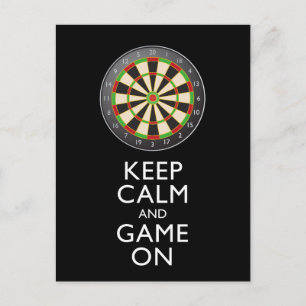 CALM UND SPIEL behalten - Dart Board Postkarte