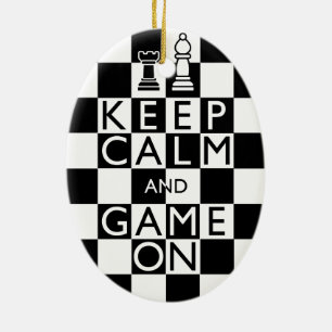 CALM UND SPIEL behalten - Schach Keramik Ornament