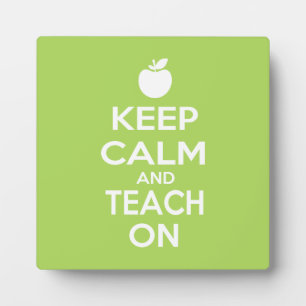 Calm und Teach on für Lehrer behalten Fotoplatte