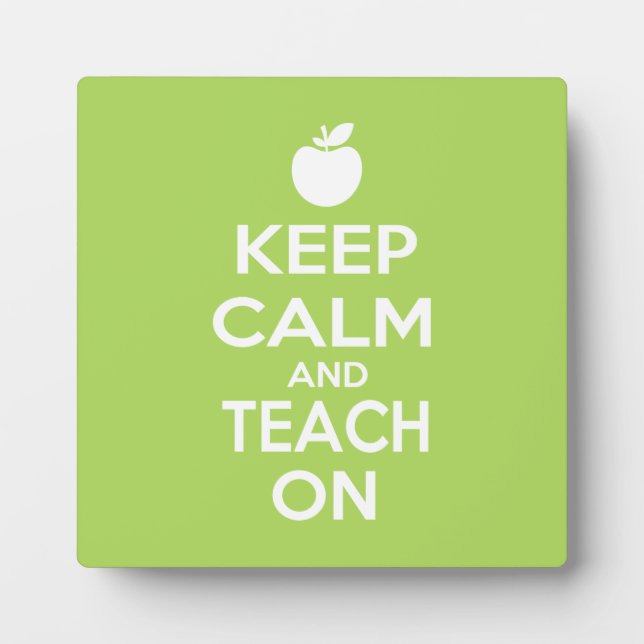 Calm und Teach on für Lehrer behalten Fotoplatte (Vorderseite)