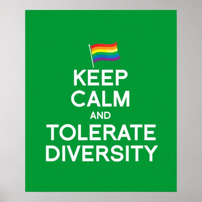 CALM UND TOLERATE DIVERSITY behalten Poster (Vorne)
