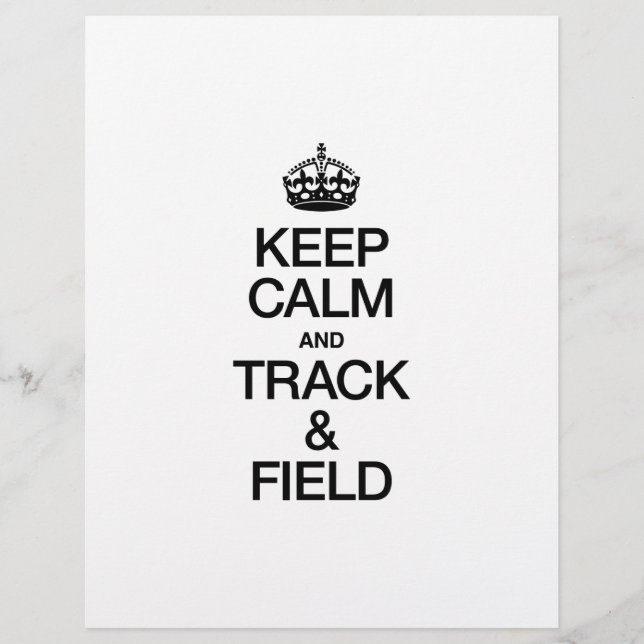 CALM UND TRACK UND FELD behalten Flyer (Vorne)