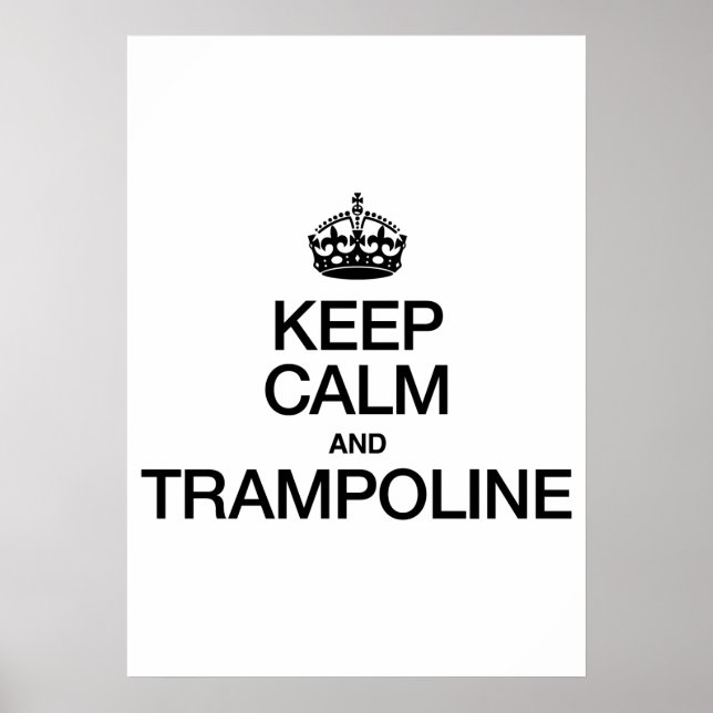 CALM UND TRAMPOLIN behalten Poster (Vorne)
