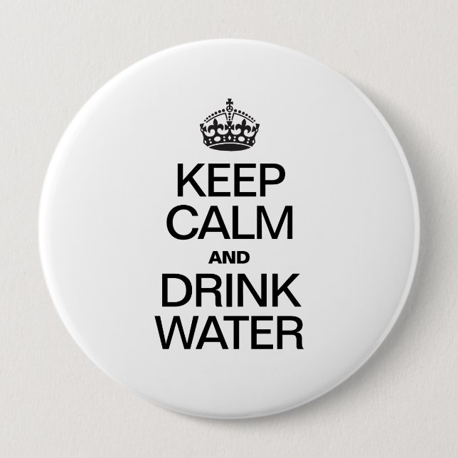 CALM UND TRINKWASSER behalten Button (Vorderseite)